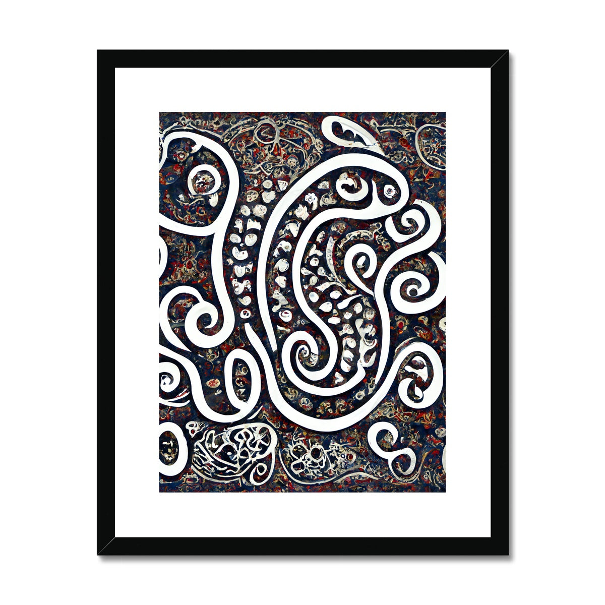 Swirling Paisley Framed & Mounted Print