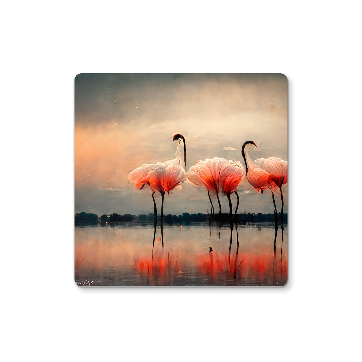 Flamingo Sunset Coaster