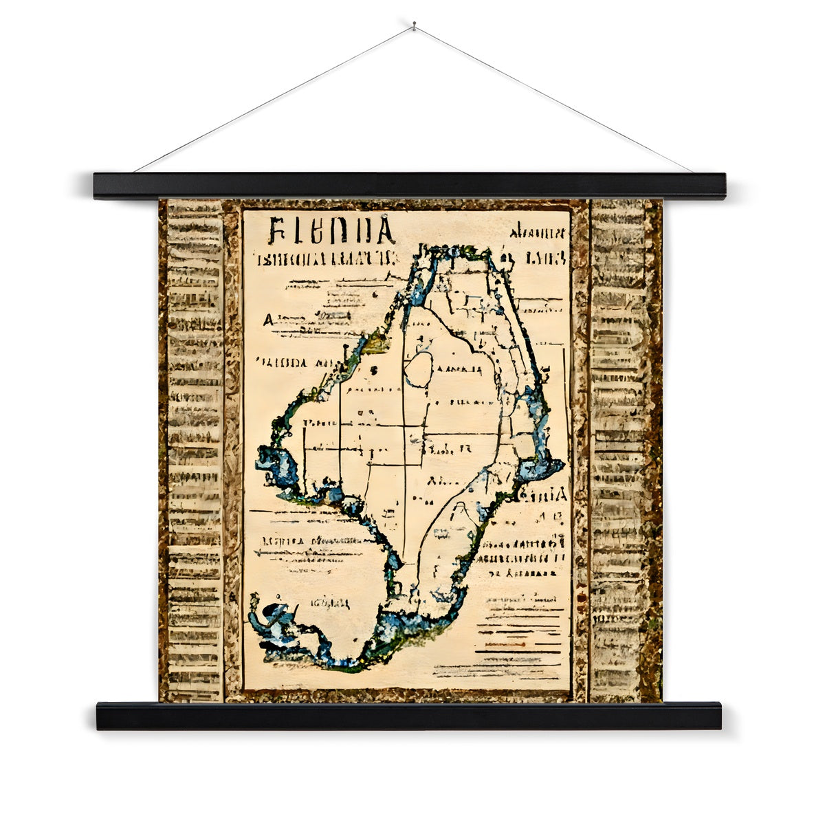 Florida Antiqua Fine Art Print with Hanger