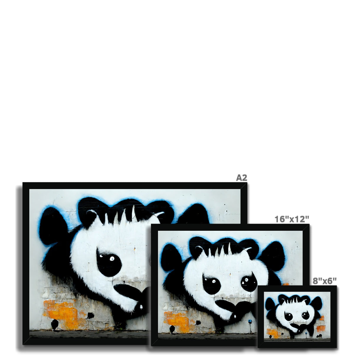 Wall Panda Framed Print