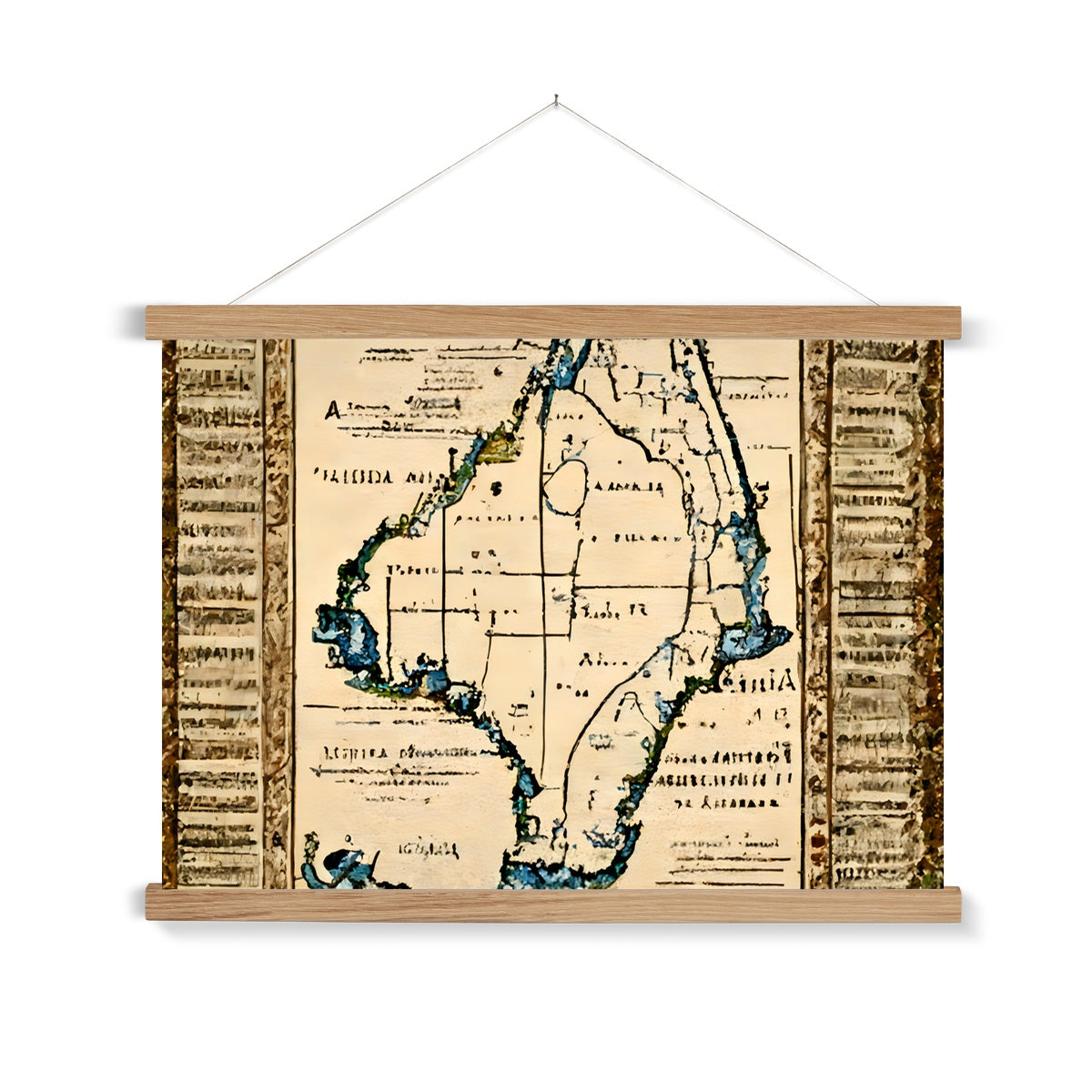 Florida Antiqua Fine Art Print with Hanger