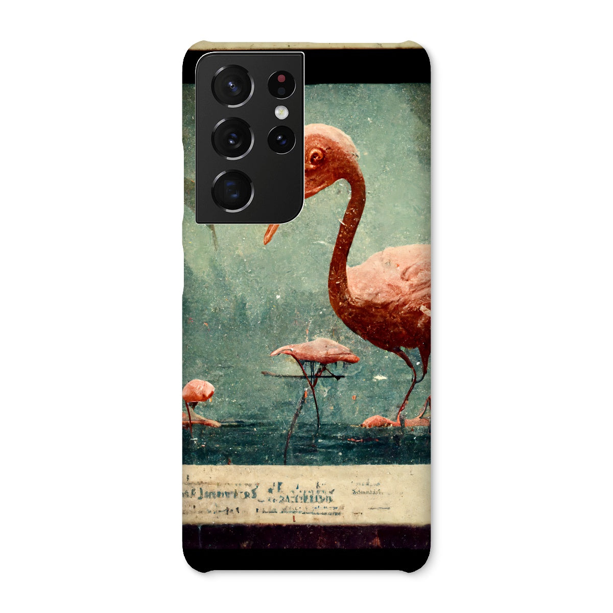 Flamingo Retro View Snap Phone Case