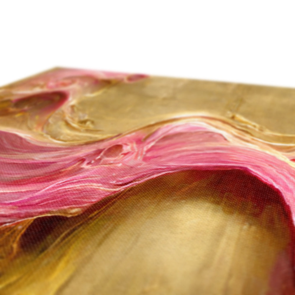 Swirls of Gold and Pinkk Canvas