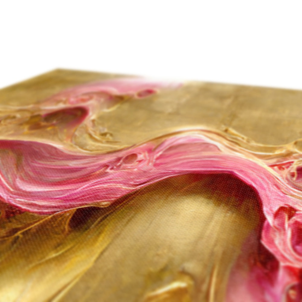 Swirls of Gold and Pinkk Canvas
