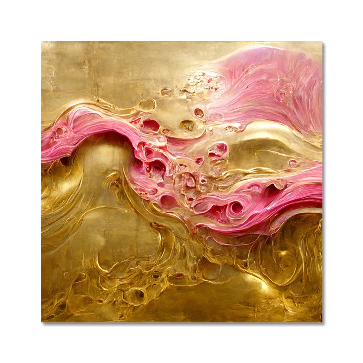 Swirls of Gold and Pinkk Fine Art Print