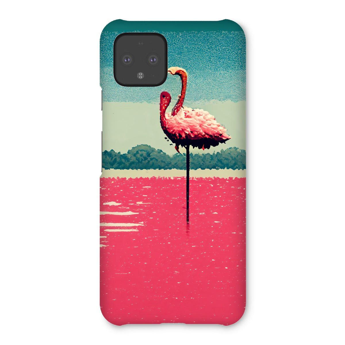 Flamingo 8 Bit Snap Phone Case