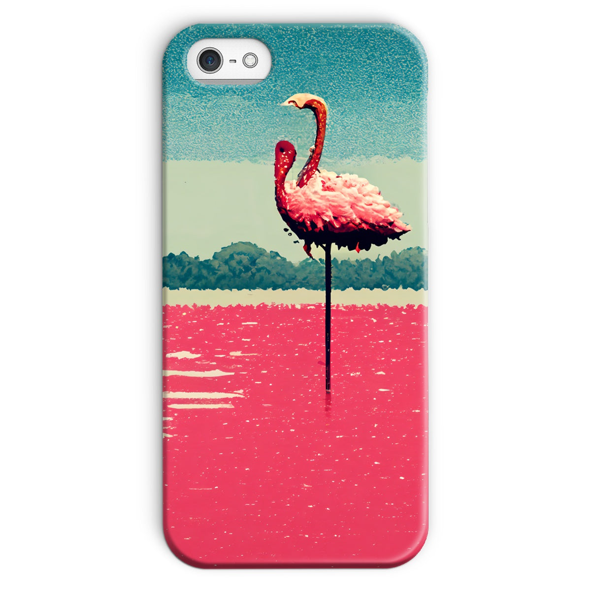 Flamingo 8 Bit Snap Phone Case