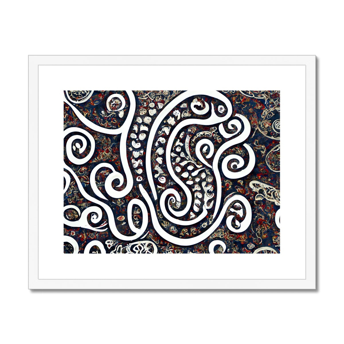 Swirling Paisley Framed & Mounted Print