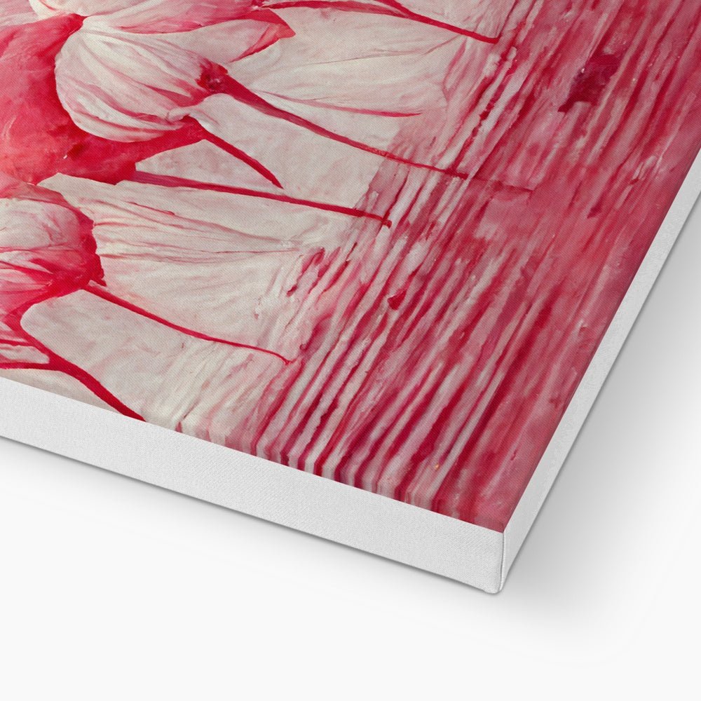 Flamingo Get Together Canvas