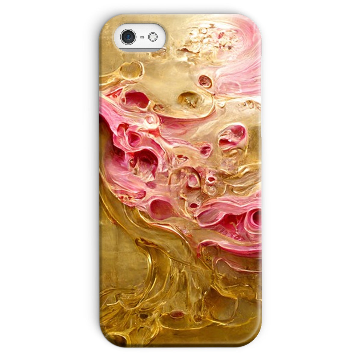 Swirls of Gold and Pinkk Snap Phone Case