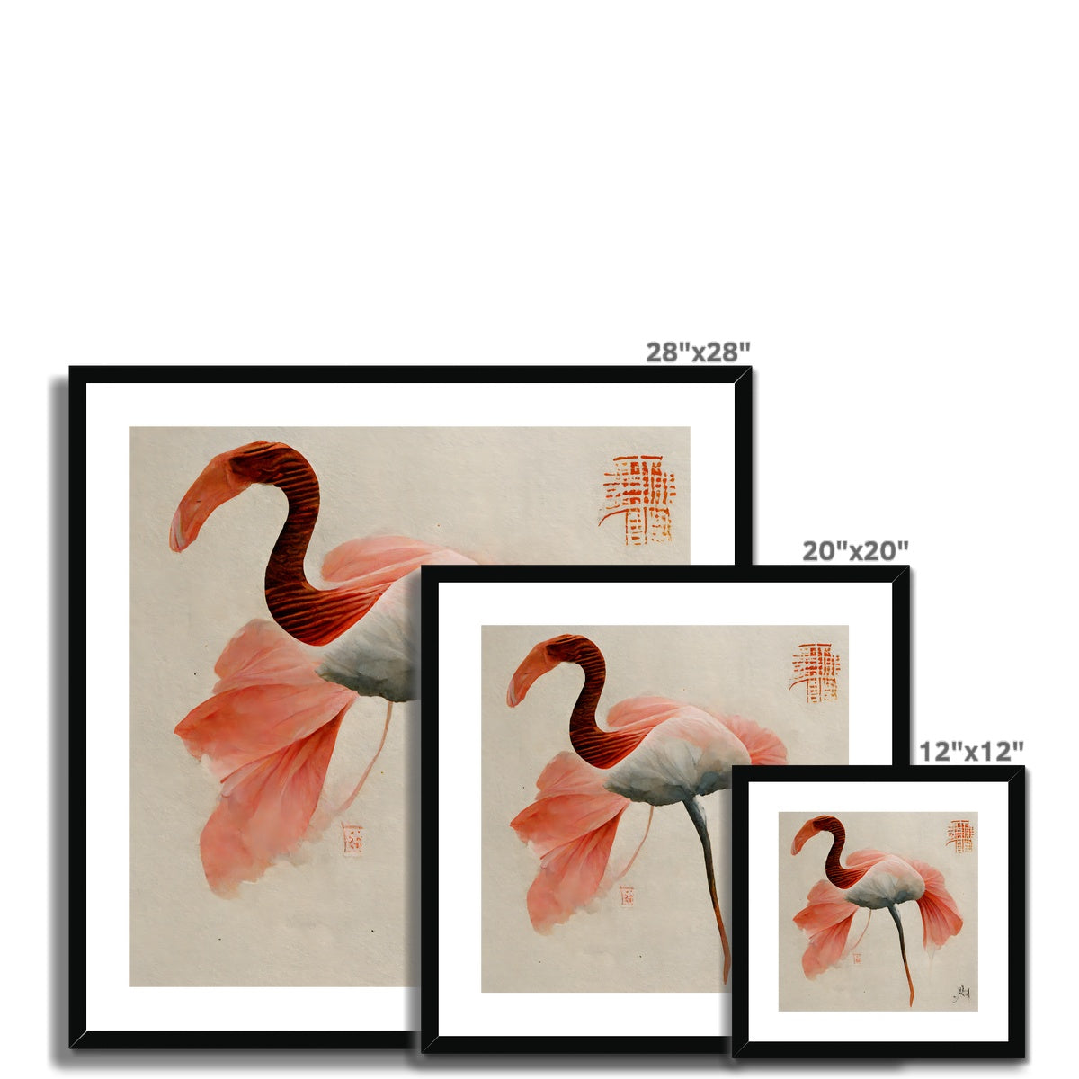 Flamingo Eastern Art Framed & Mounted Print