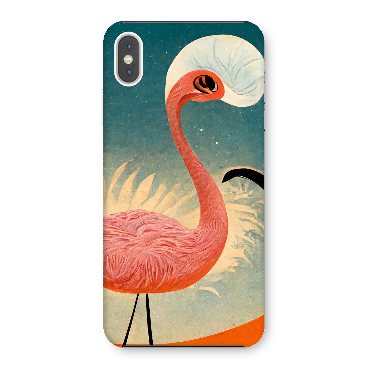 Flamingo Poster Style Snap Phone Case