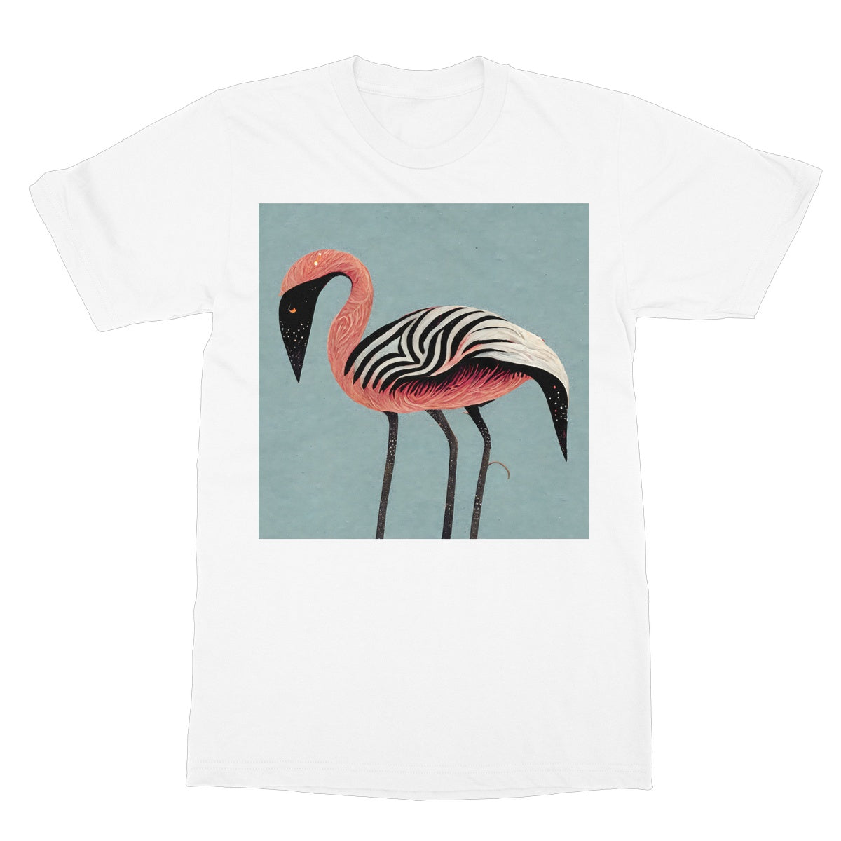 Zebra Flamingo Softstyle T-Shirt