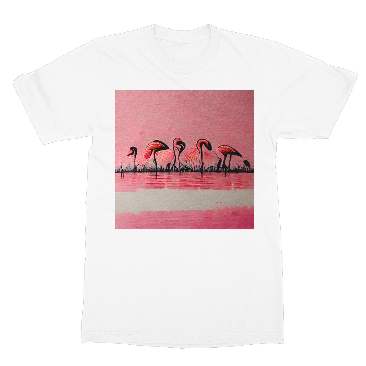 Flamingo Dinner Meetup Softstyle T-Shirt