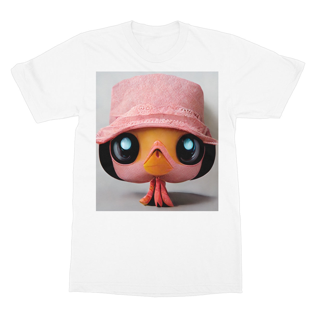 Flamingo Pop Hat  Softstyle T-Shirt