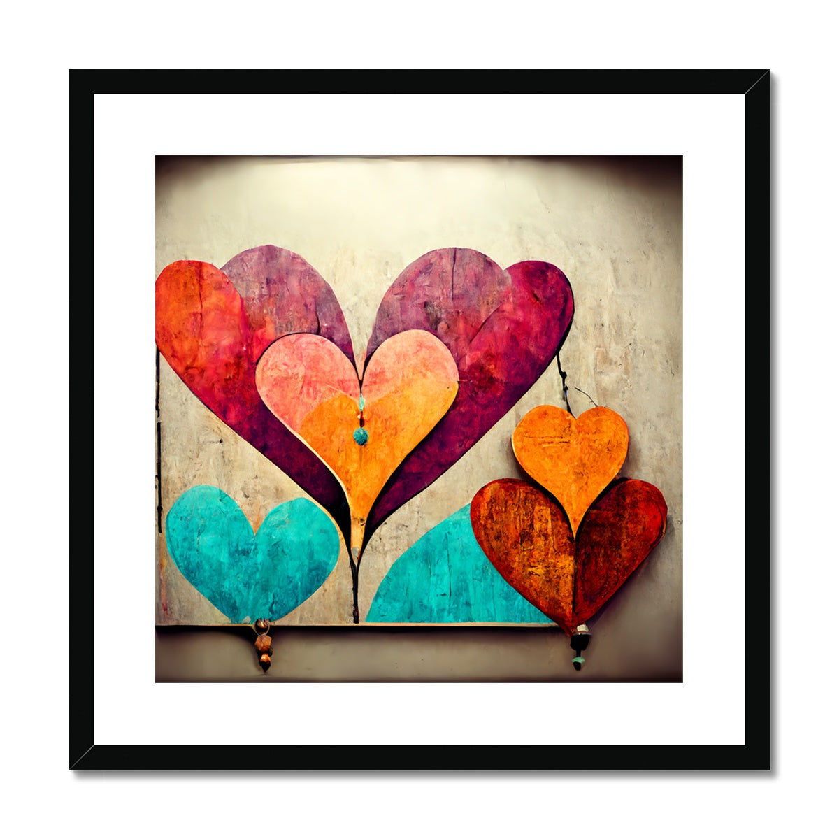 Beating Hearts Framed & Mounted Print