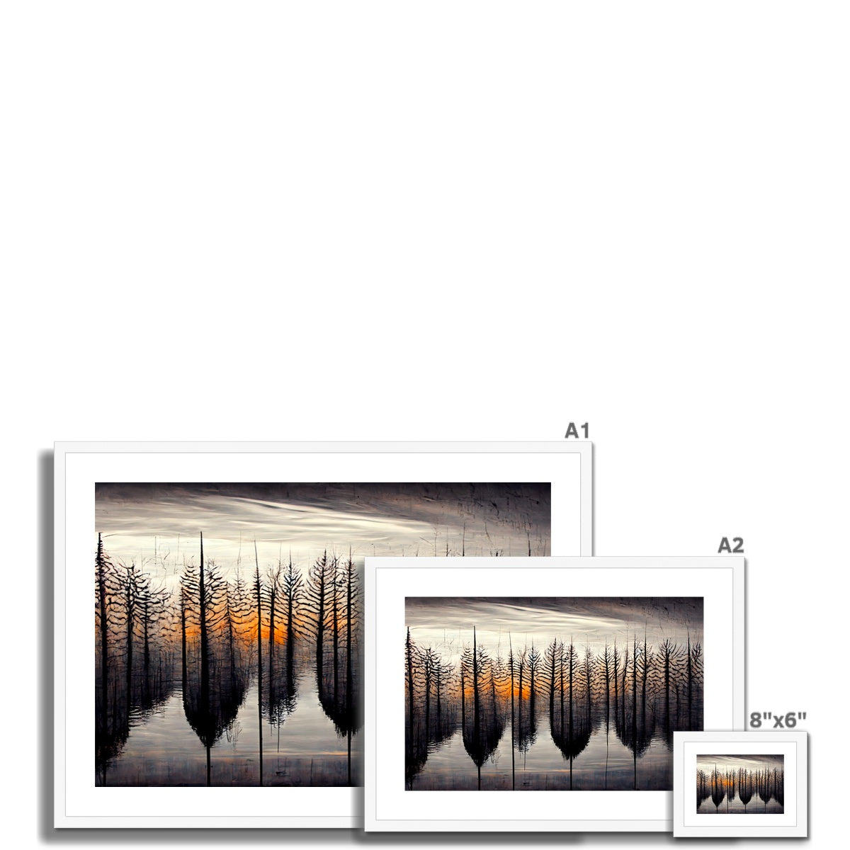 Tree Symmetry Framed & Mounted Print