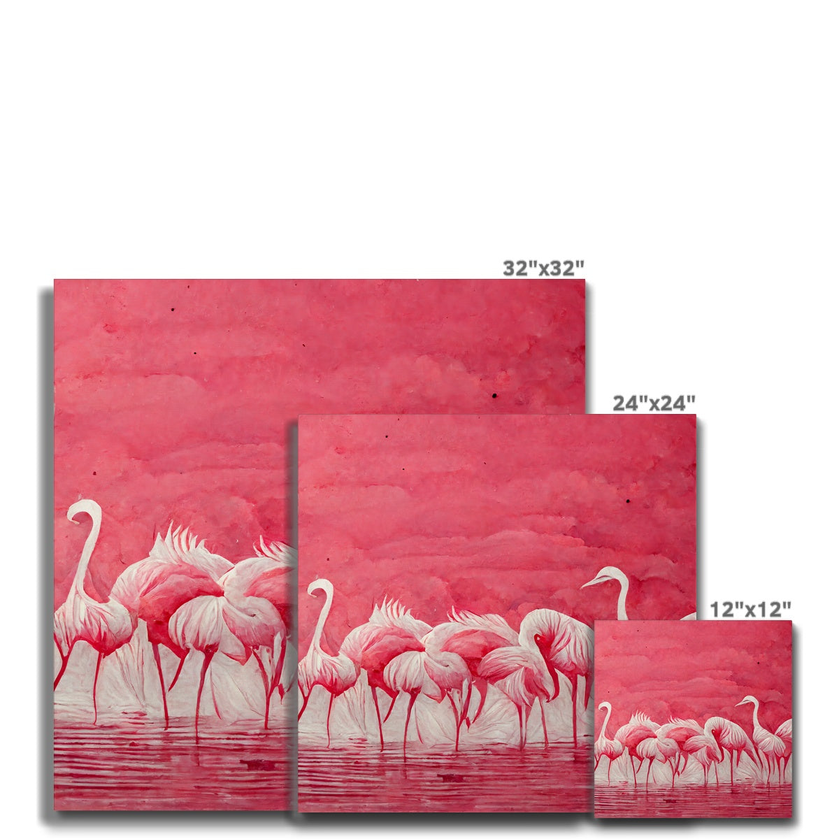 Flamingo Get Together Canvas