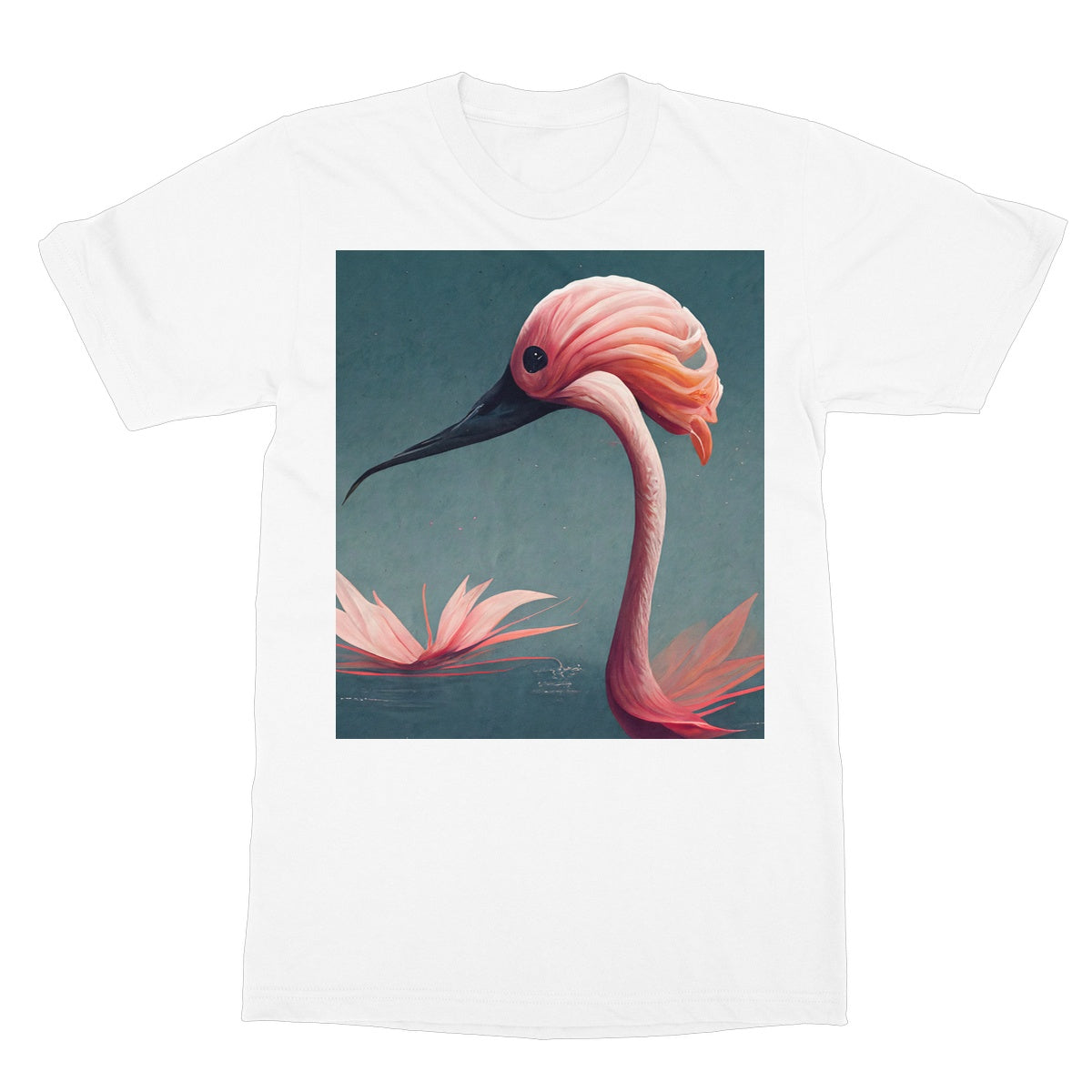 Flamingo Origami Softstyle T-Shirt