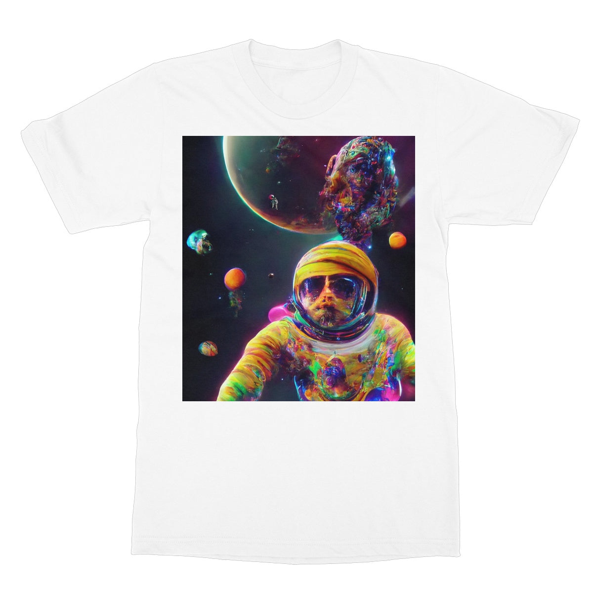 Psychedelic Astronaut in Space Softstyle T-Shirt