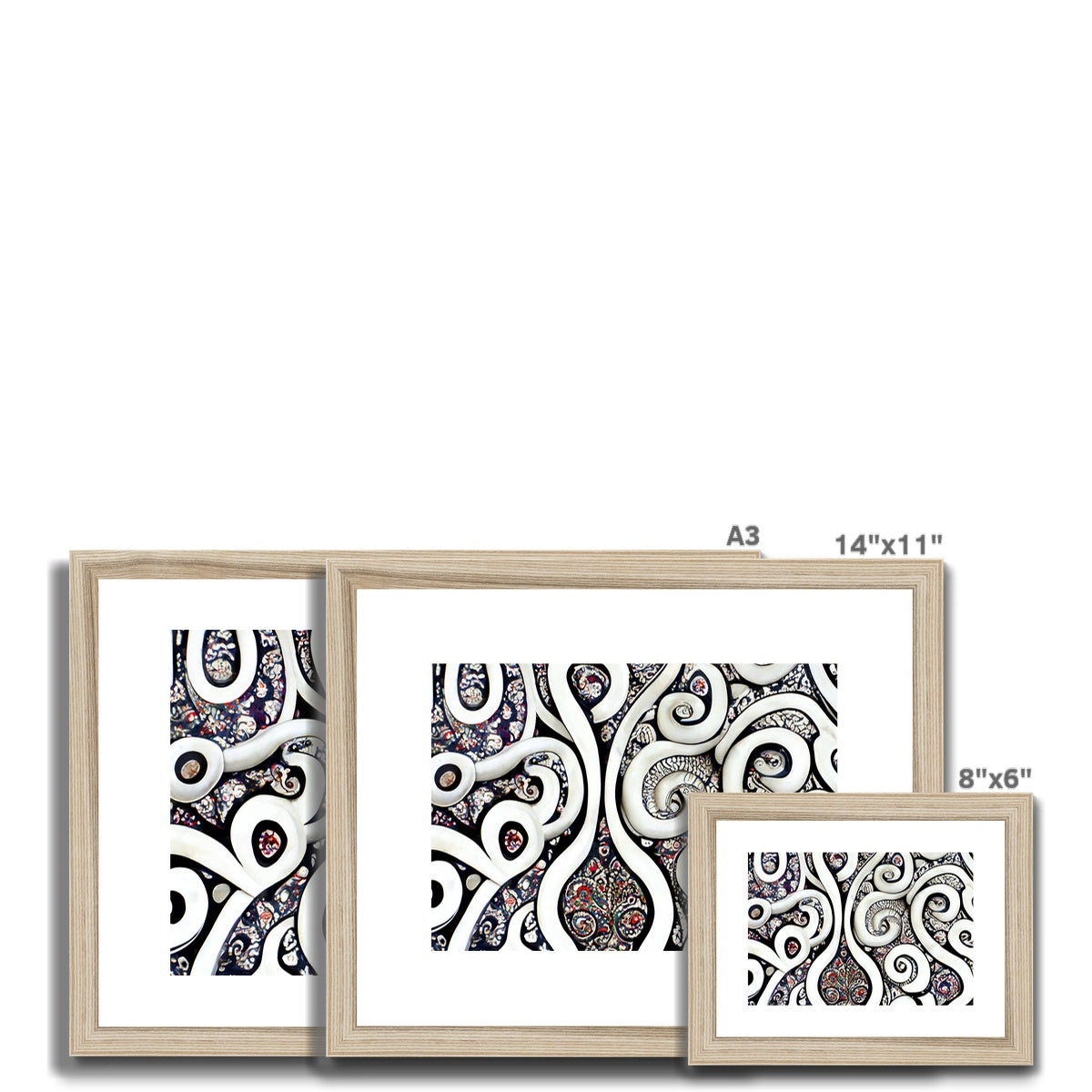 Paisley Swirls Framed & Mounted Print