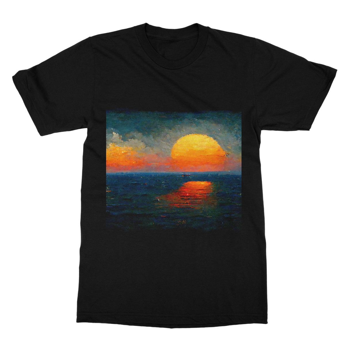 Sea Sunset on Oils Softstyle T-Shirt