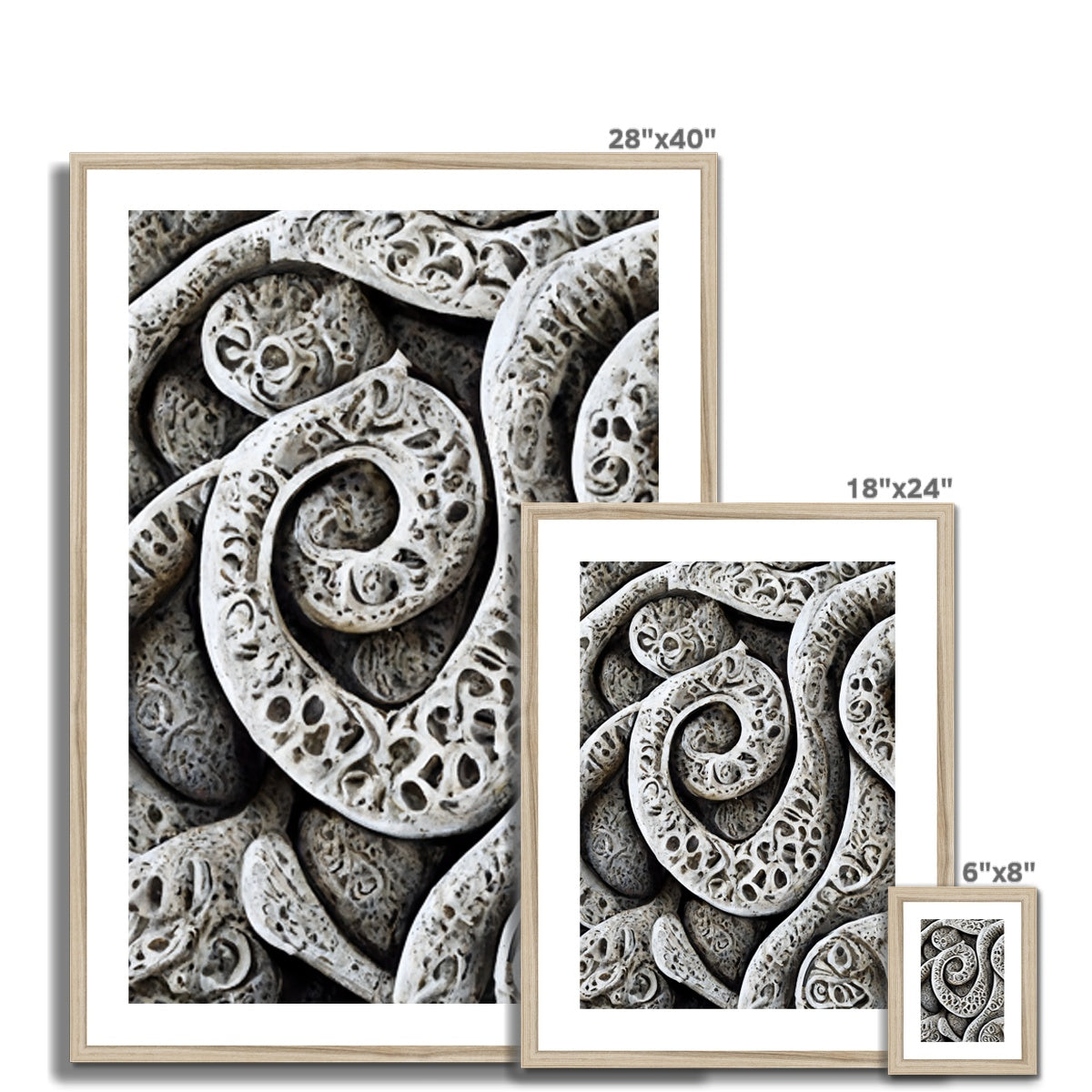 Stone Carvings Framed & Mounted Print