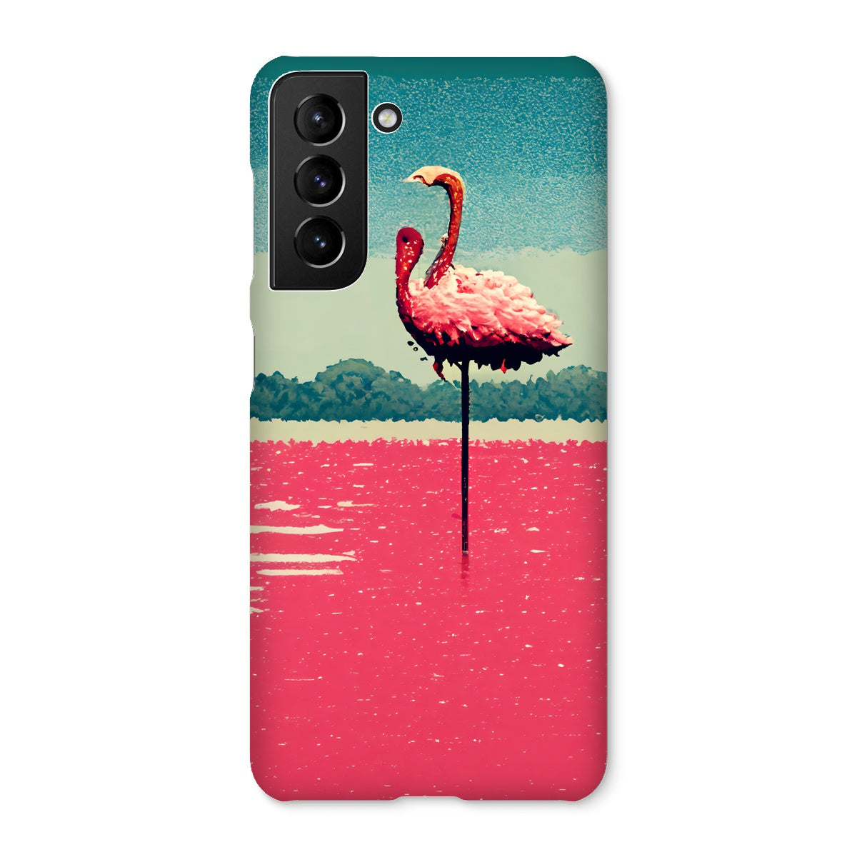 Flamingo 8 Bit Snap Phone Case