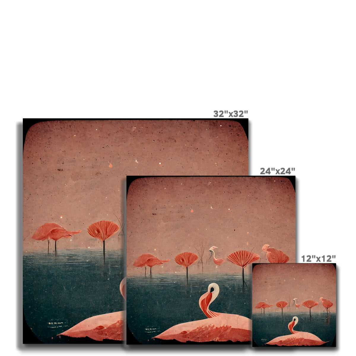 Flamingo Fans Canvas