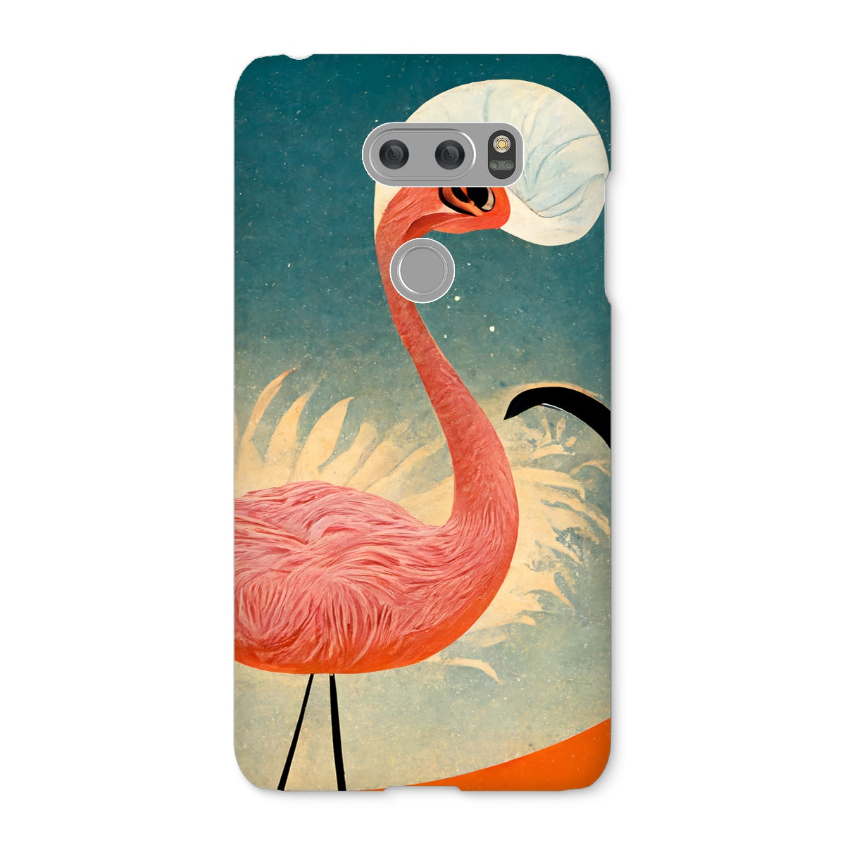 Flamingo Poster Style Snap Phone Case