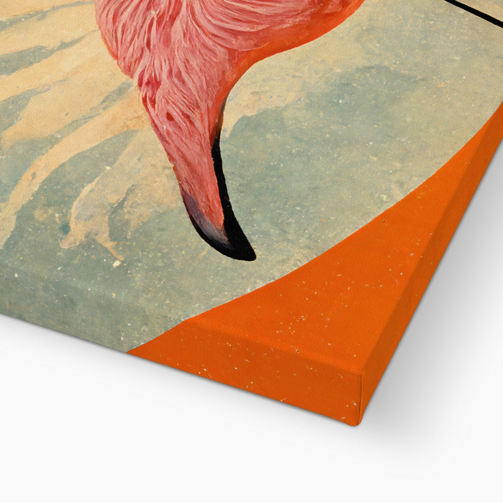 Flamingo Poster Style Canvas