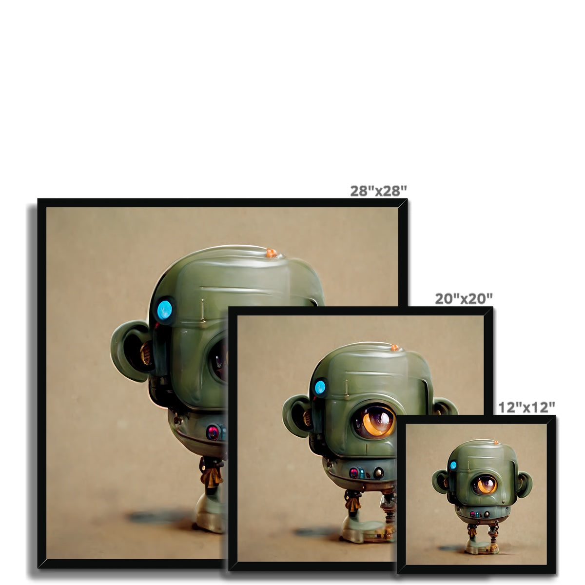 One Eye Robot Pop Framed Print
