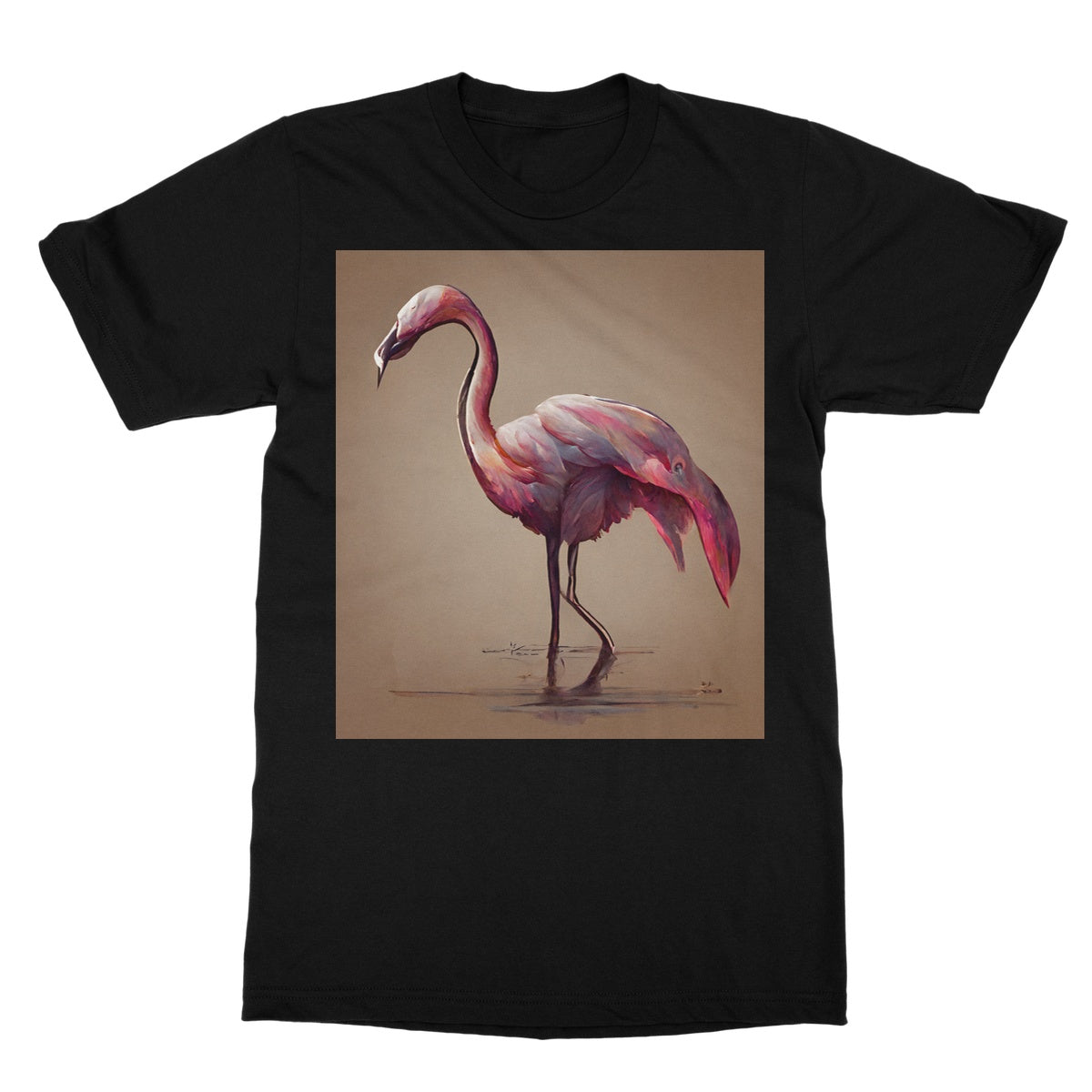 Flamingo Feathers Softstyle T-Shirt