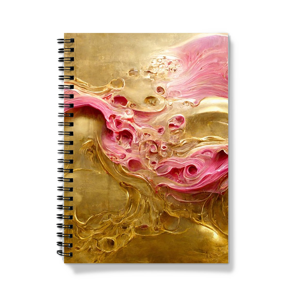 Swirls of Gold and Pinkk Notebook