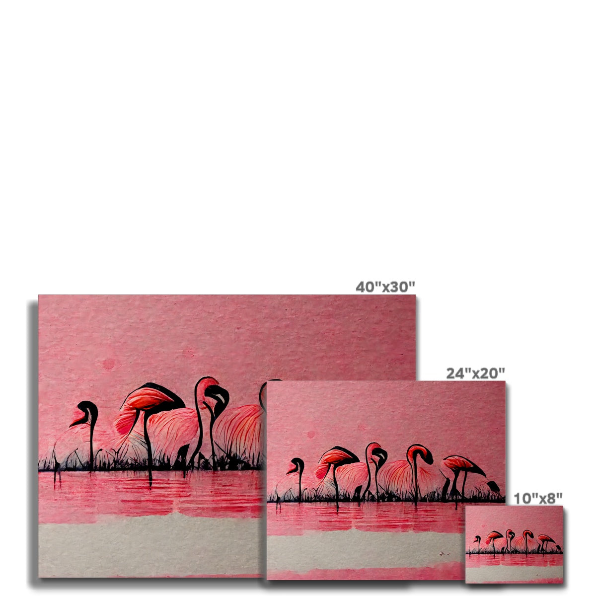 Flamingo Dinner Meetup Canvas