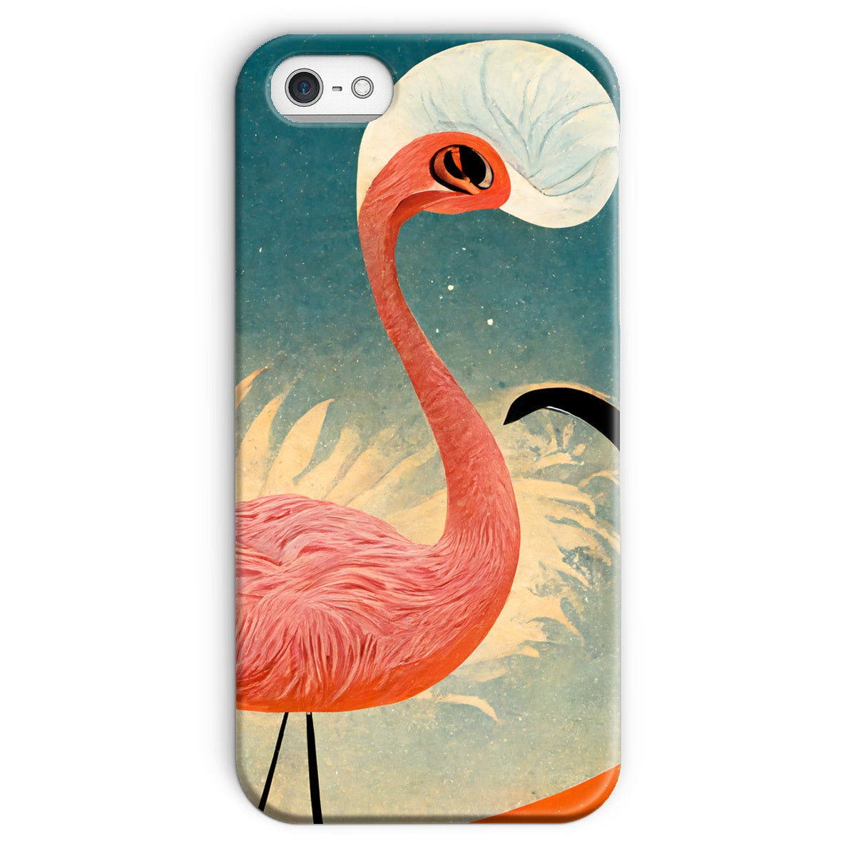 Flamingo Poster Style Snap Phone Case