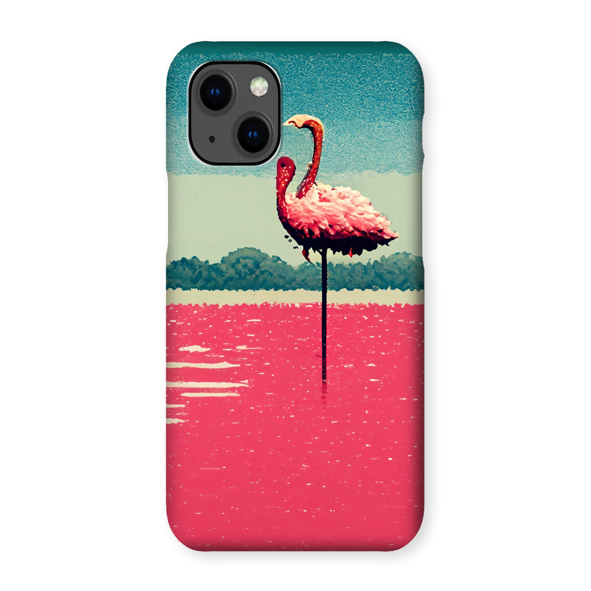 Flamingo 8 Bit Snap Phone Case