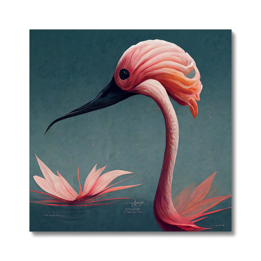 Flamingo Origami Canvas