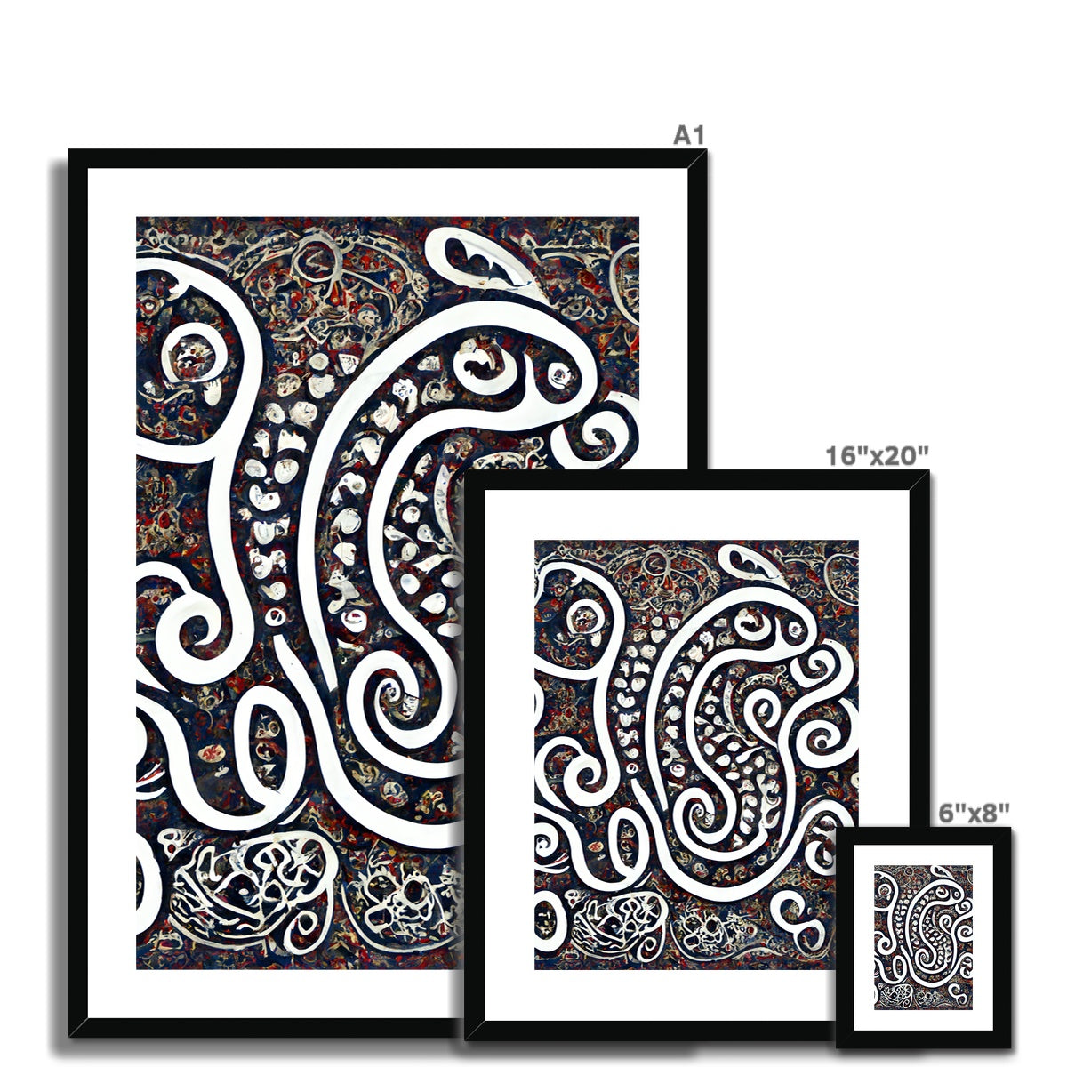 Swirling Paisley Framed & Mounted Print