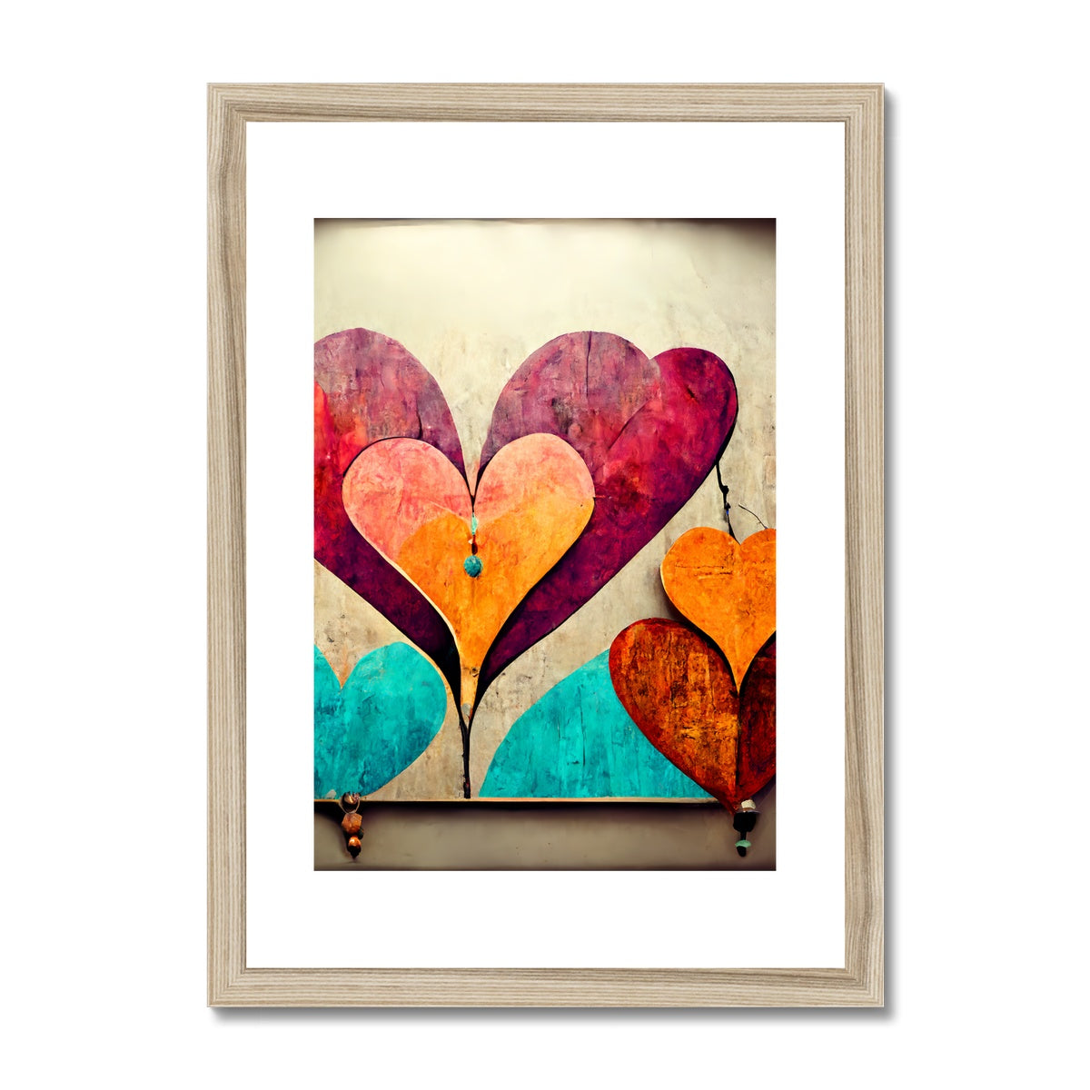 Beating Hearts Framed & Mounted Print