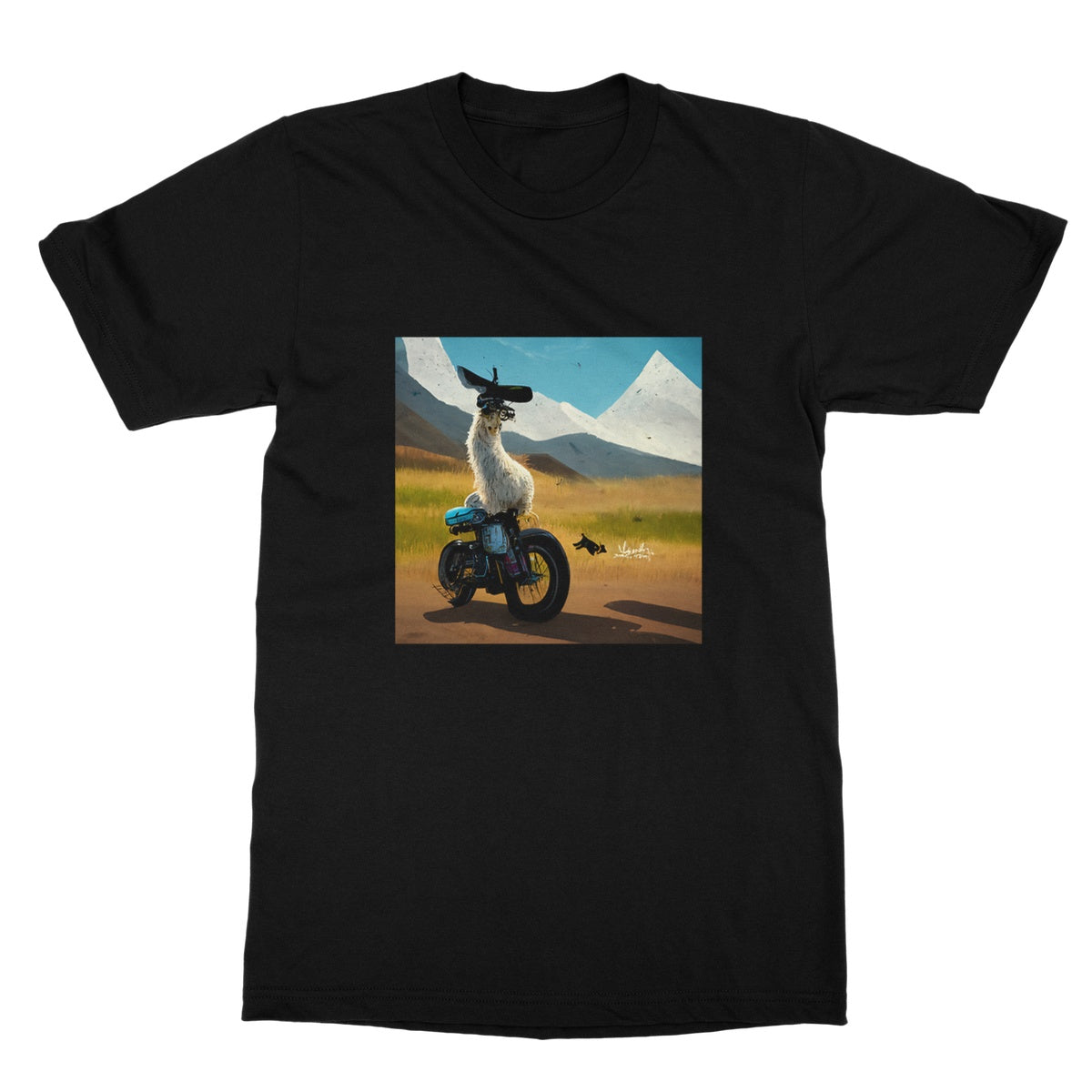 Llama on a Bike Softstyle T-Shirt