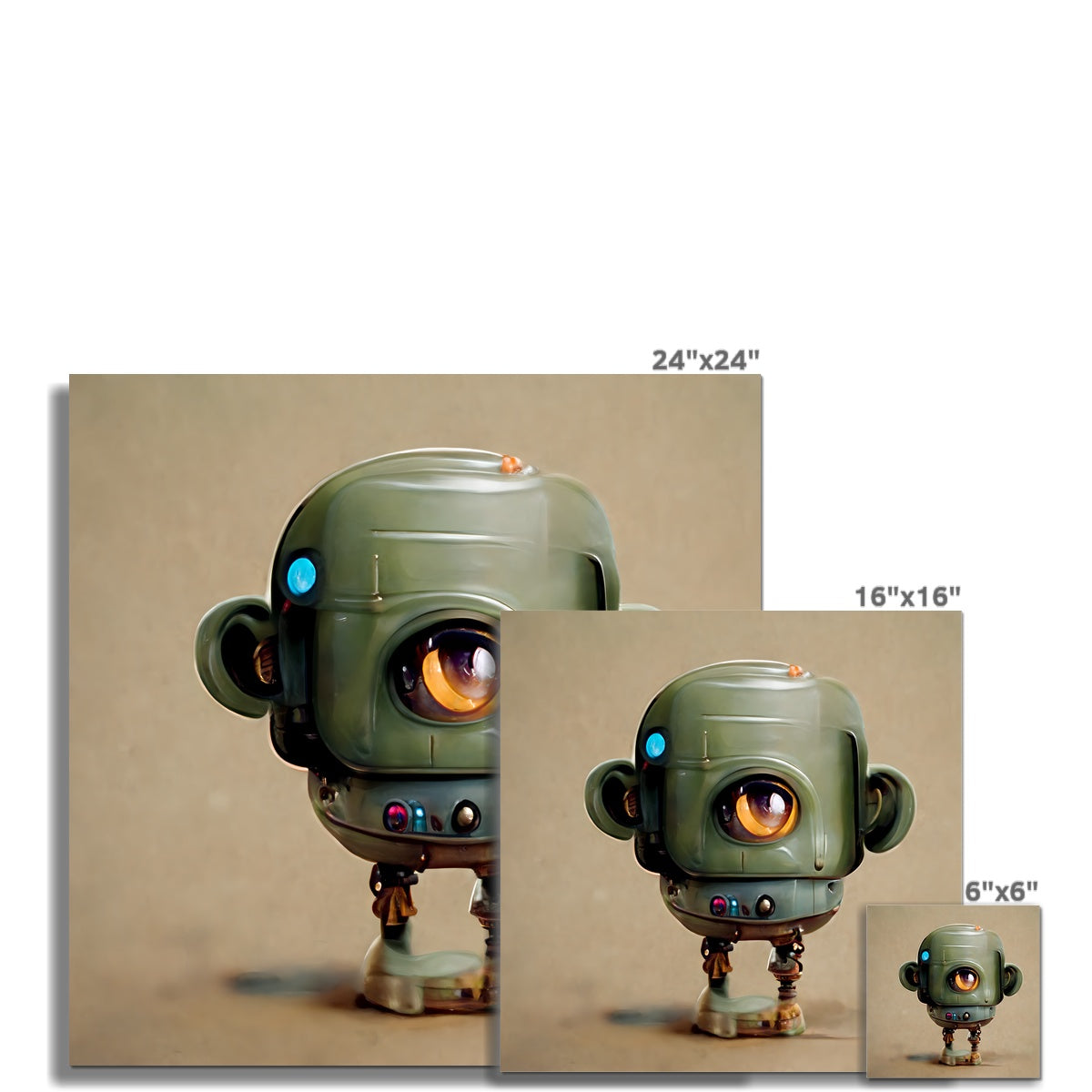 One Eye Robot Pop Fine Art Print