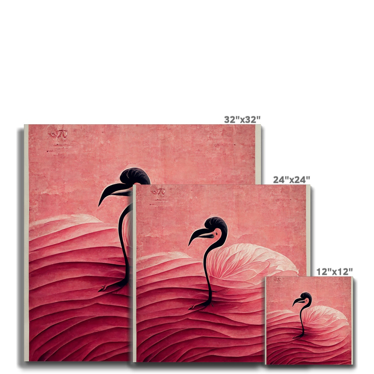 Flamingo Folds Canvas