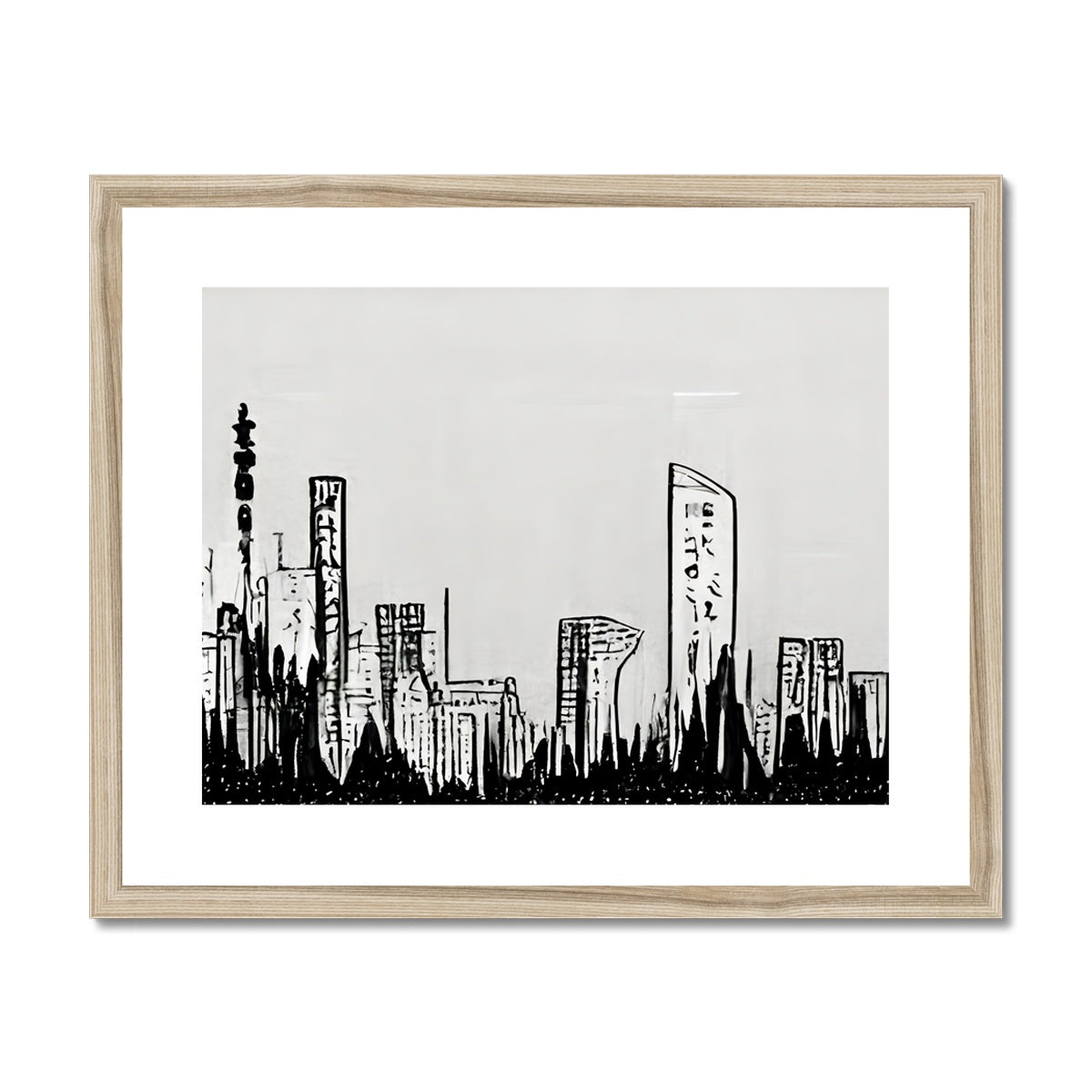 Tokyo Pencil Framed & Mounted Print