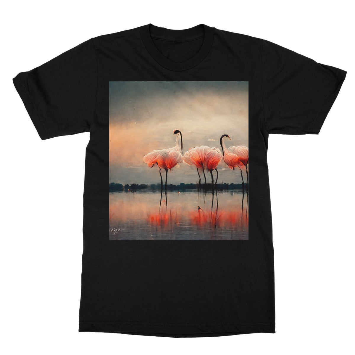 Flamingo Sunset Softstyle T-Shirt