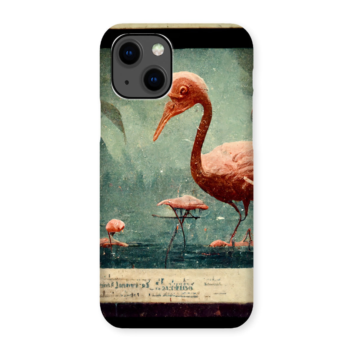 Flamingo Retro View Snap Phone Case