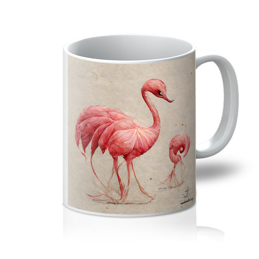 Flamingo Sketch Colors Mug