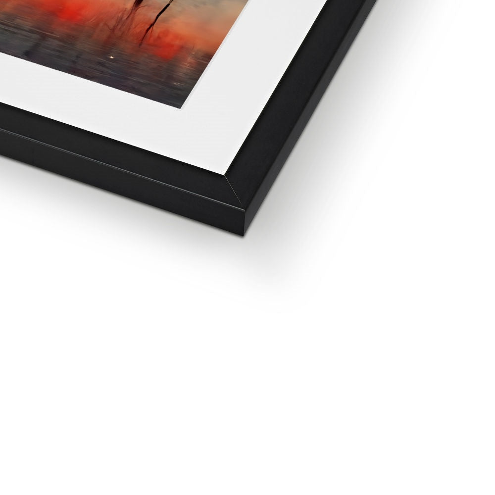 Flamingo Sunset Framed & Mounted Print