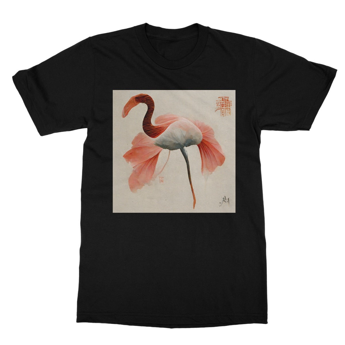 Flamingo Eastern Art Softstyle T-Shirt