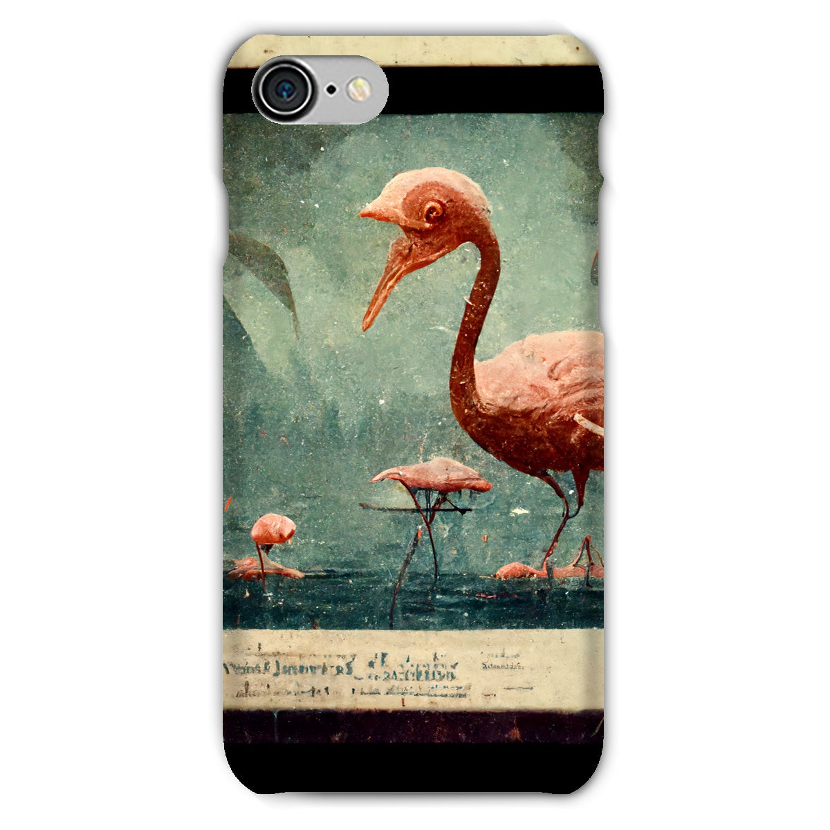 Flamingo Retro View Snap Phone Case